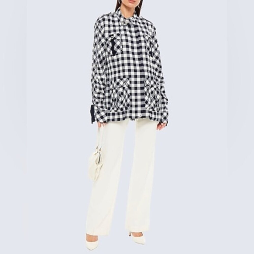 Jonathan Simkhai Gingham Twill Utility Jacket In … - image 1